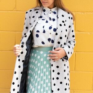 ASOS polka dot coat